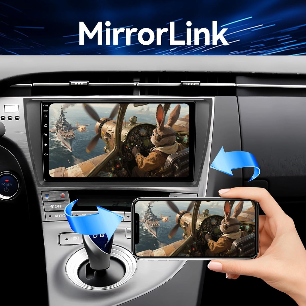 Android 13 Upgrade Car Stereo Radio Compatible with Toyota Prius 2010 2011 2012 2013 2014 2015 Carplay Android Auto, 9 Inch Touchscreen|Head Unit Bluetooth|GPS SWC RCA Back|Camera