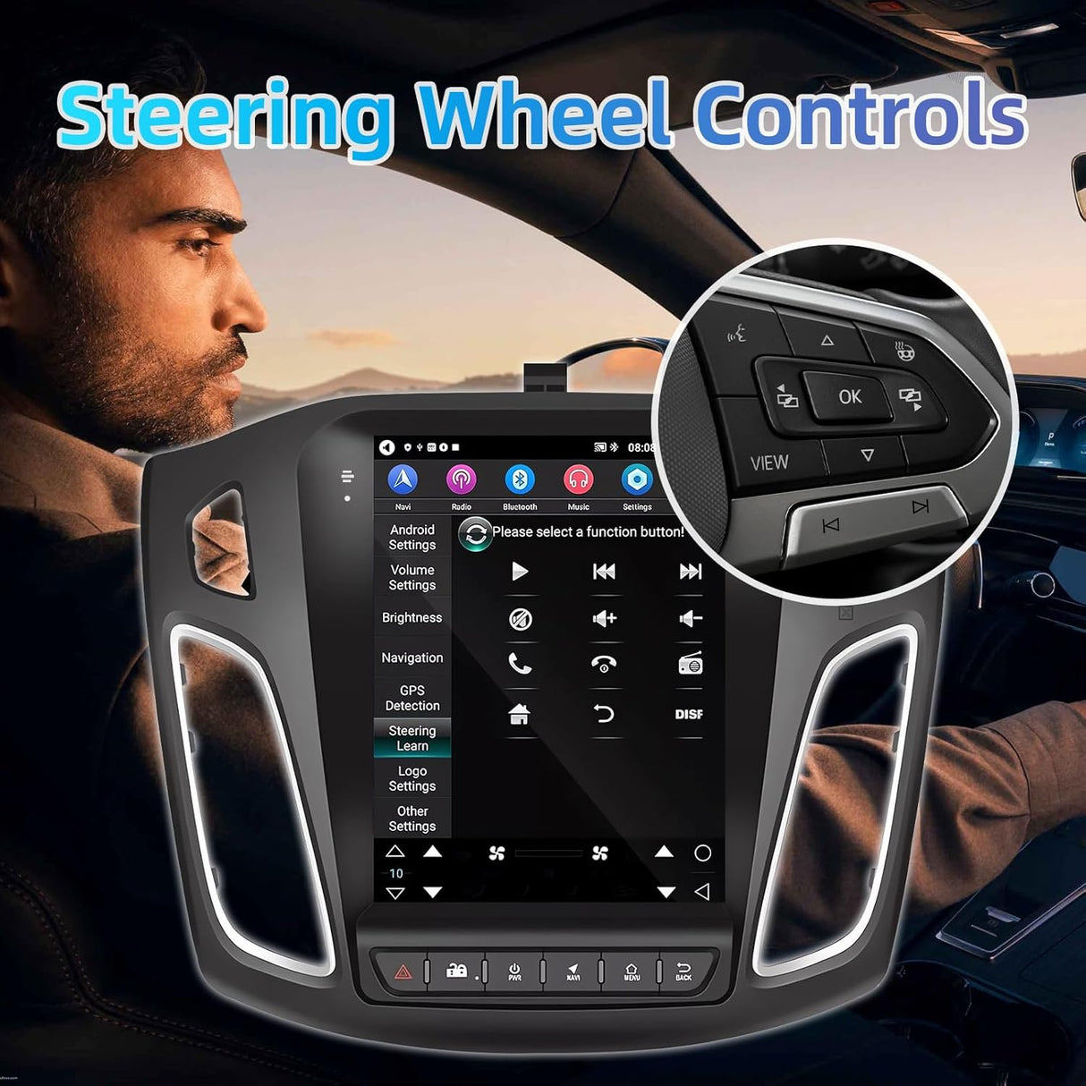 Car Stereo Radio Compatible for Ford Focus 2012 2013 2014 2015 2016 2017 2018