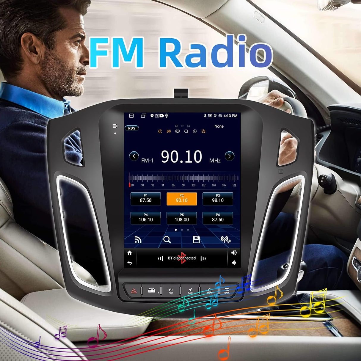 Car Stereo Radio Compatible for Ford Focus 2012 2013 2014 2015 2016 2017 2018