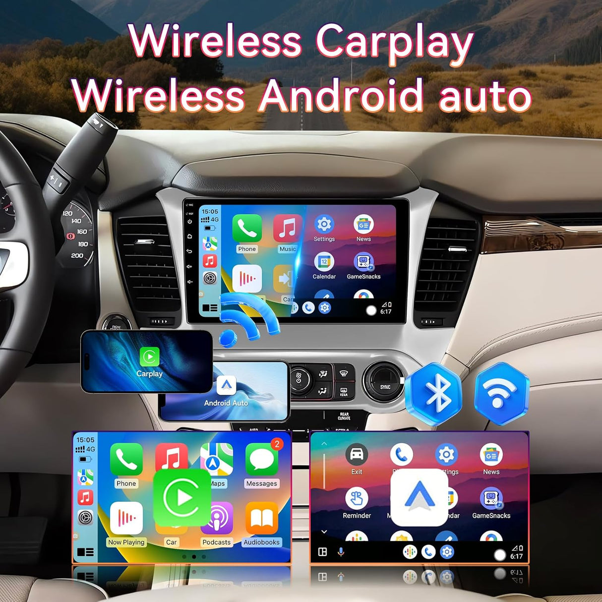 Car Radio Stereo Compatible with Chevy Suburban Tahoe Yukon 2015-2019