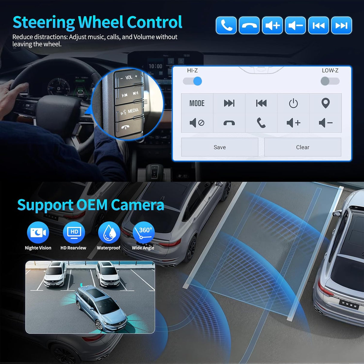 Car Radio for F150 2009-2012 Radio Upgrade with Carplay Android Auto 2K 14.4inch Inches Touch Screen Head Unit Replacement Keep OEM Camera GPS Navigation 4G SWC 8+128G Manual/Auto AC