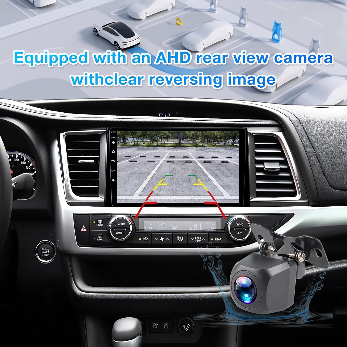 Car Stereo Radio Head Unit Compatible with Toyota Highlander 2014 2015 2016 2017 2018 2019