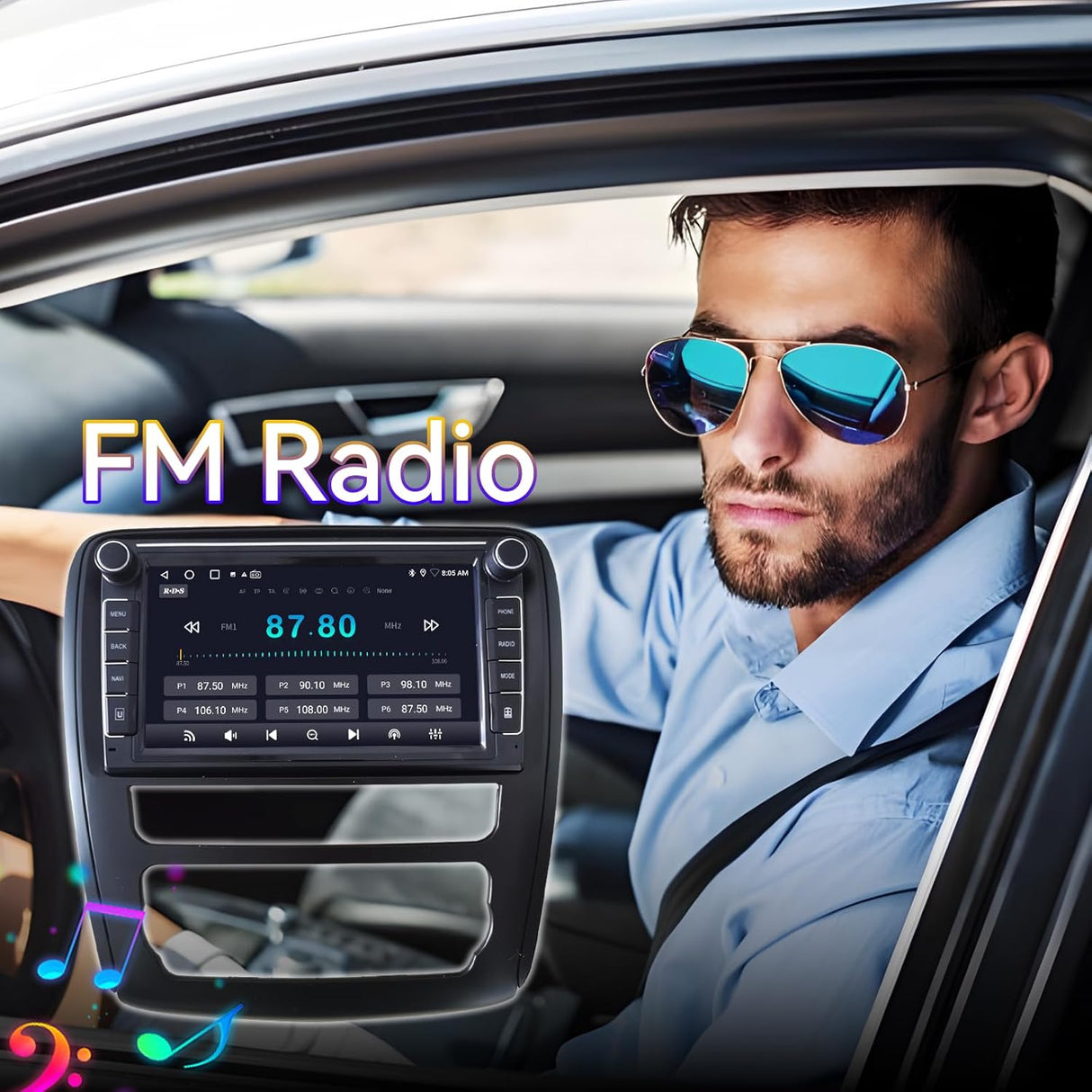 Android 14 Car Stereo Radio Head Unit Compatible with Buick Enclave 2013-2017 Carplay&Android Auto Touch Screen with GPS Bluetooth FM WiFi Back Camera 2+64G