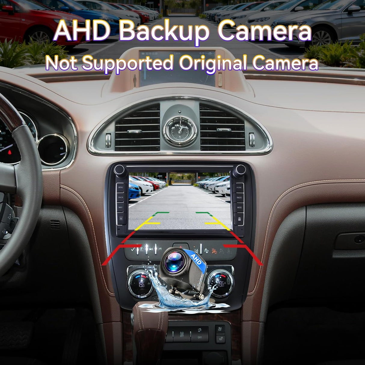 Android 14 Car Stereo Radio Head Unit Compatible with Buick Enclave 2013-2017 Carplay&Android Auto Touch Screen with GPS Bluetooth FM WiFi Back Camera 2+64G