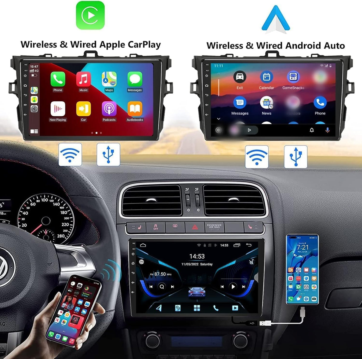 Car Stereo Radio for Toyota Corolla 2007 2008 2009 2010 2011 2012 2013