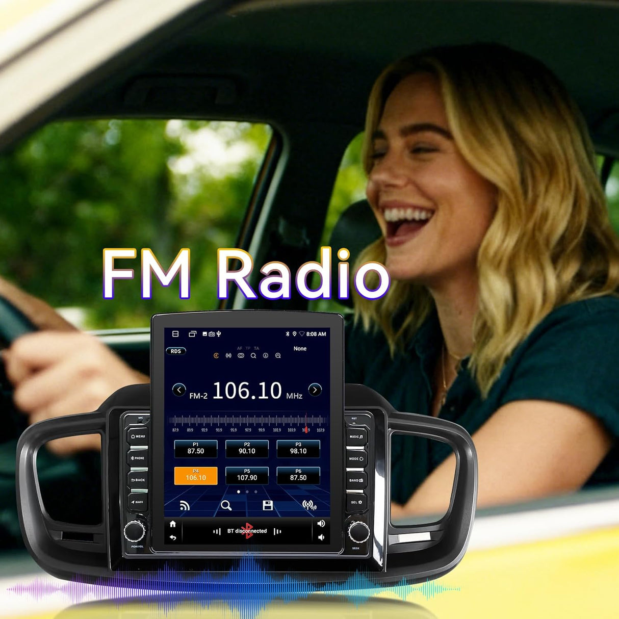 Android 14 Car Stereo Radio Head Unit Compatible with Kia Sorento 2016 2017 2018 2019 2020 9.7" Touch Screen Audio Receiver with CarPlay & Android Auto GPS WiFi Buletooth Back Camera FM GPS 2+64G