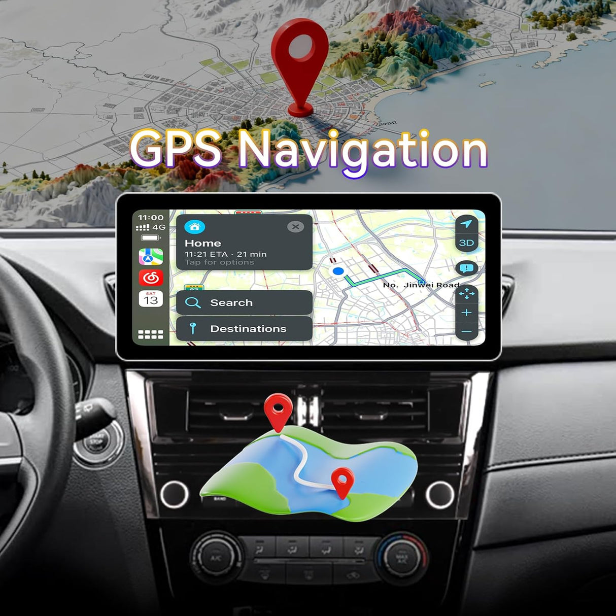 12.3" Android 13 Car Stereo Radio with Android Auto Wireless Carplay Compatible with Nissan Rogue 2014-2020 8core 4+64G Upgrade 2K Touchscreen Bluetooth WiFi GPS DSP AM FM Head Unit
