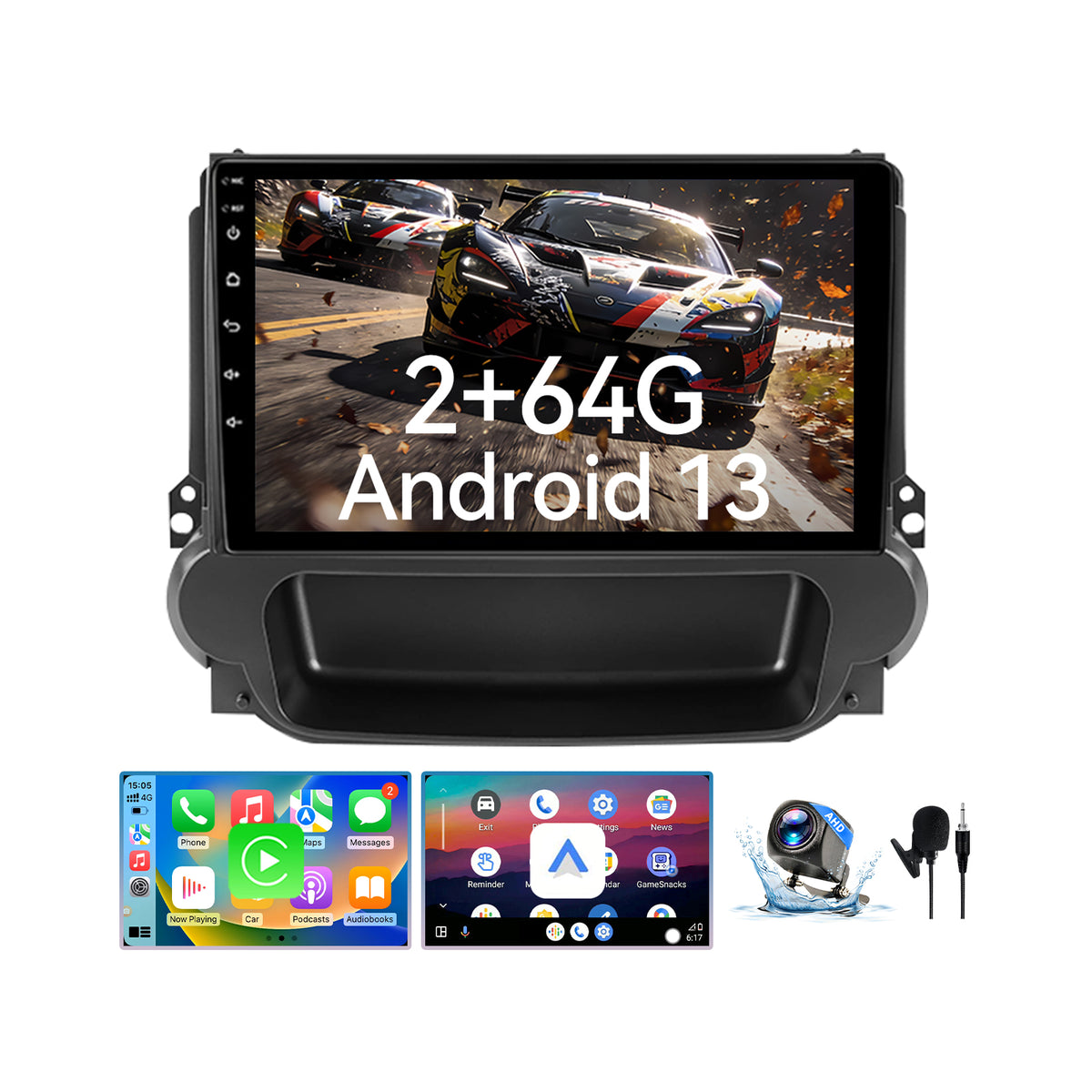 Car Radio for Chevy Malibu 2011 2012 2013 2014 2015 Stereo, 9‘’ Touch Screen Head Unit for Malibu Android Radio Bluetooth, with Carplay Android Auto, GPS, WiFi, HiFi, Split Screen, SWC, Backup Cam
