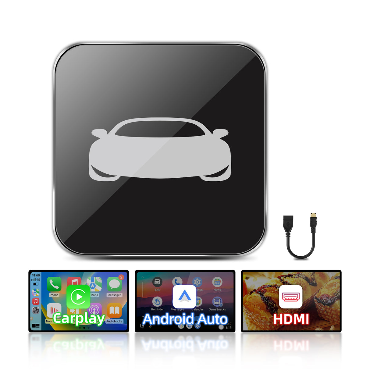 Wireless CarPlay HDMI Multimedia Adapter Supports Fire TV Stick, Google TV Stick for Cars with Factory wired CarPlay