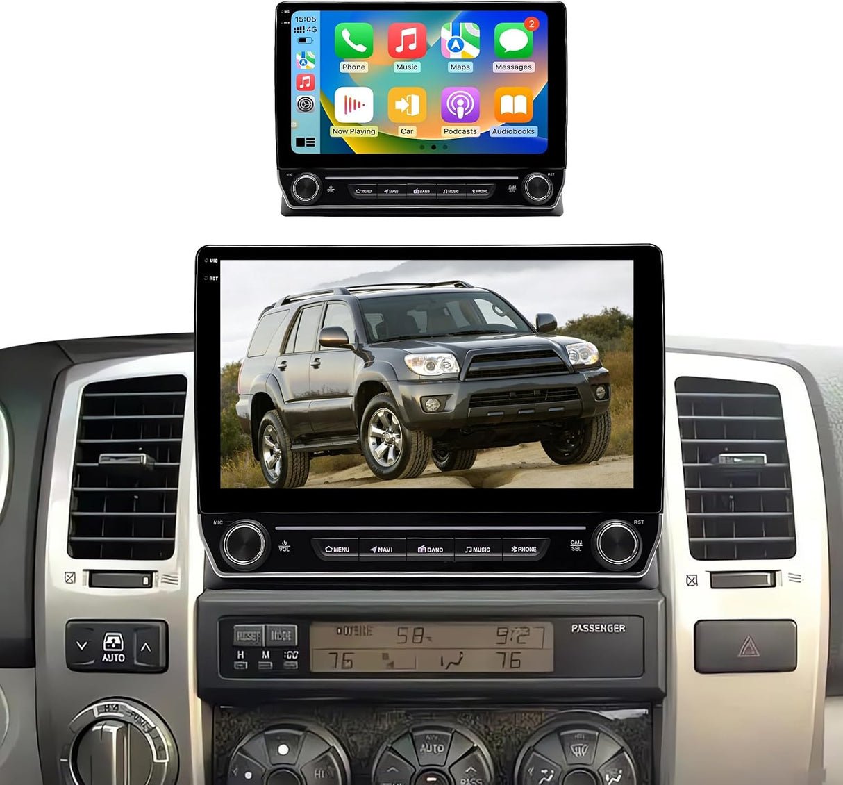 Car Radio Stereo Compatible with Toyota 4Runner 2003-2009, 10" Touch Screen Wireless CarPlay & Android Auto GPS Navigation FM Radio Upgrade Bluetooth HD Backup Camera 2GB+64GB