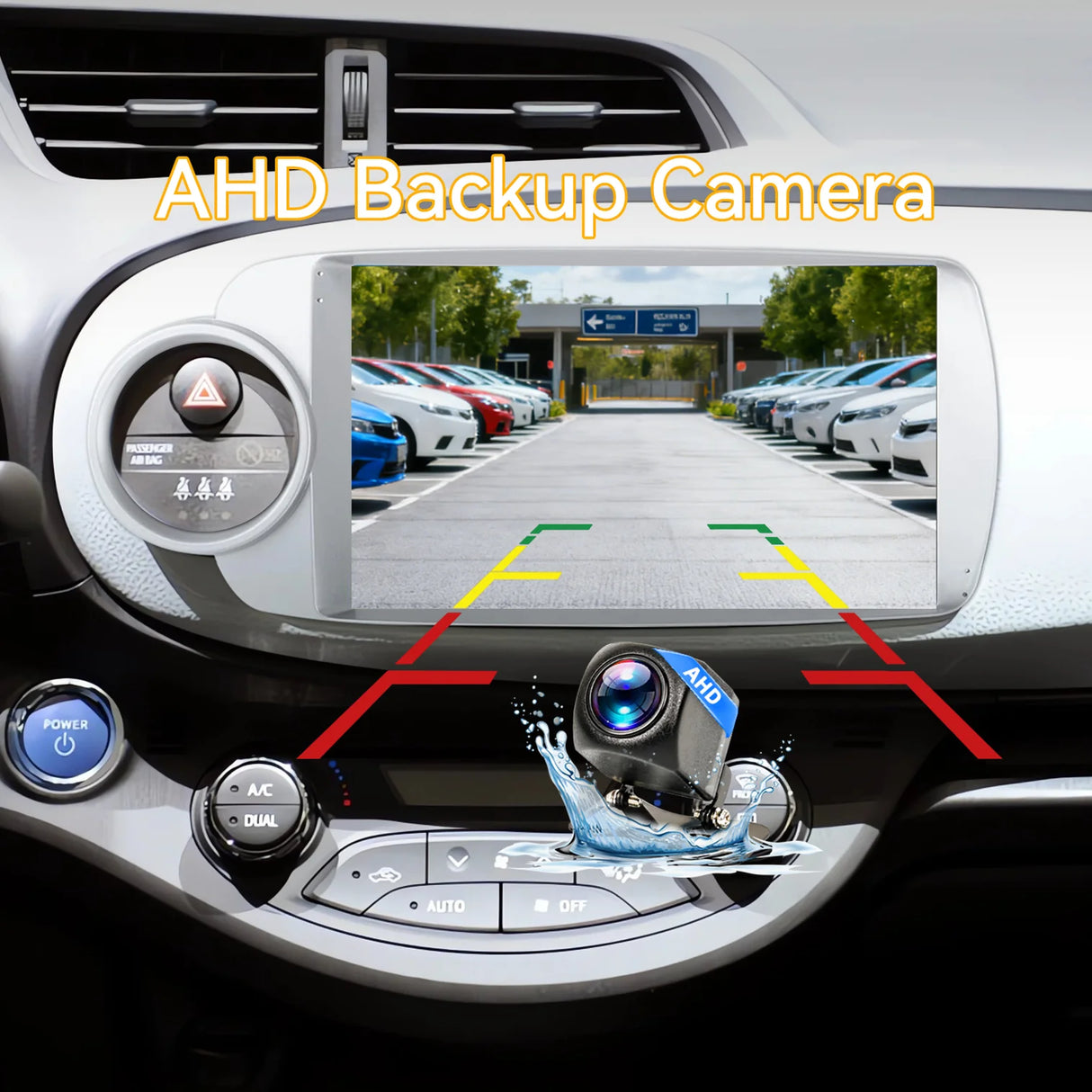 Android Car Stereo for Toyota Yaris 2012-2017 with Wireless CarPlay, Android Auto, Mirror LinkAHD Backup Camera GPS SWC FM WiFi Bluetooth