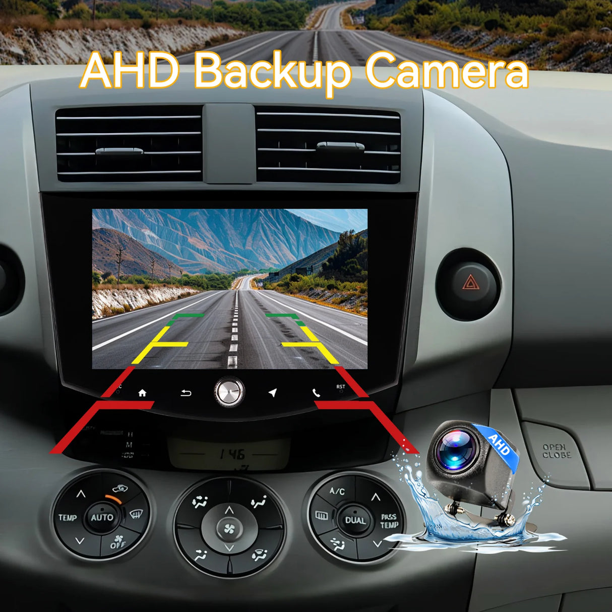 Car Stereo for Toyota RAV4 2005-2011, 8-Core 4GB+64GB, 9 Inch 1280P QLED Touchscreen, Wireless CarPlay & Android Auto, DSP, GPS, BT5.1, 5G WiFi, SWC, Backup Camera