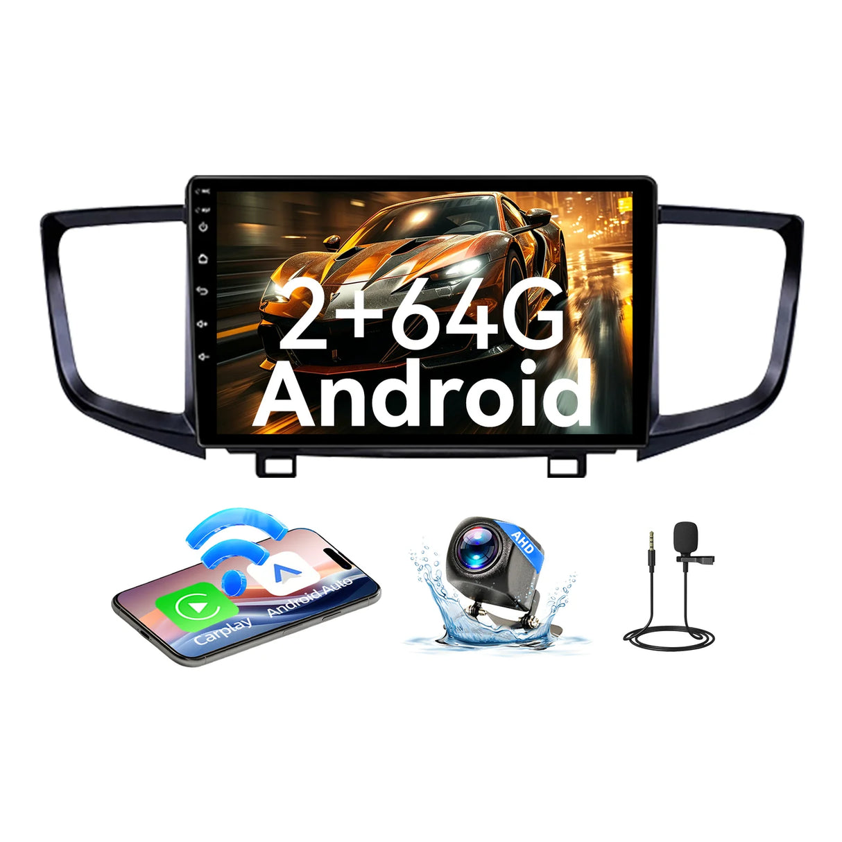 Car Radio for Honda Pilot 2016-2019 Stereo Update 10" Carplay & Android Auto Head Unit w/Custom Wallpaper Layout Touch Screen for Navigation,Music
