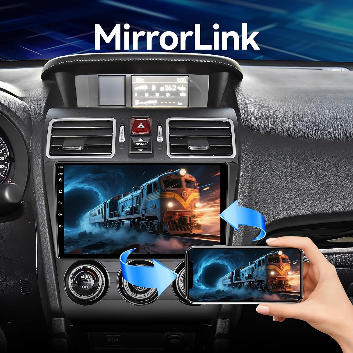 Android 13 Car Stereo Radio Compatible with Subaru Forester WRX Impreza STi Crosstrek 2016-2018 with Wireless CarPlay Android Auto 9" Screen, WiFi/Bluetooth/GPS/Backup Camera