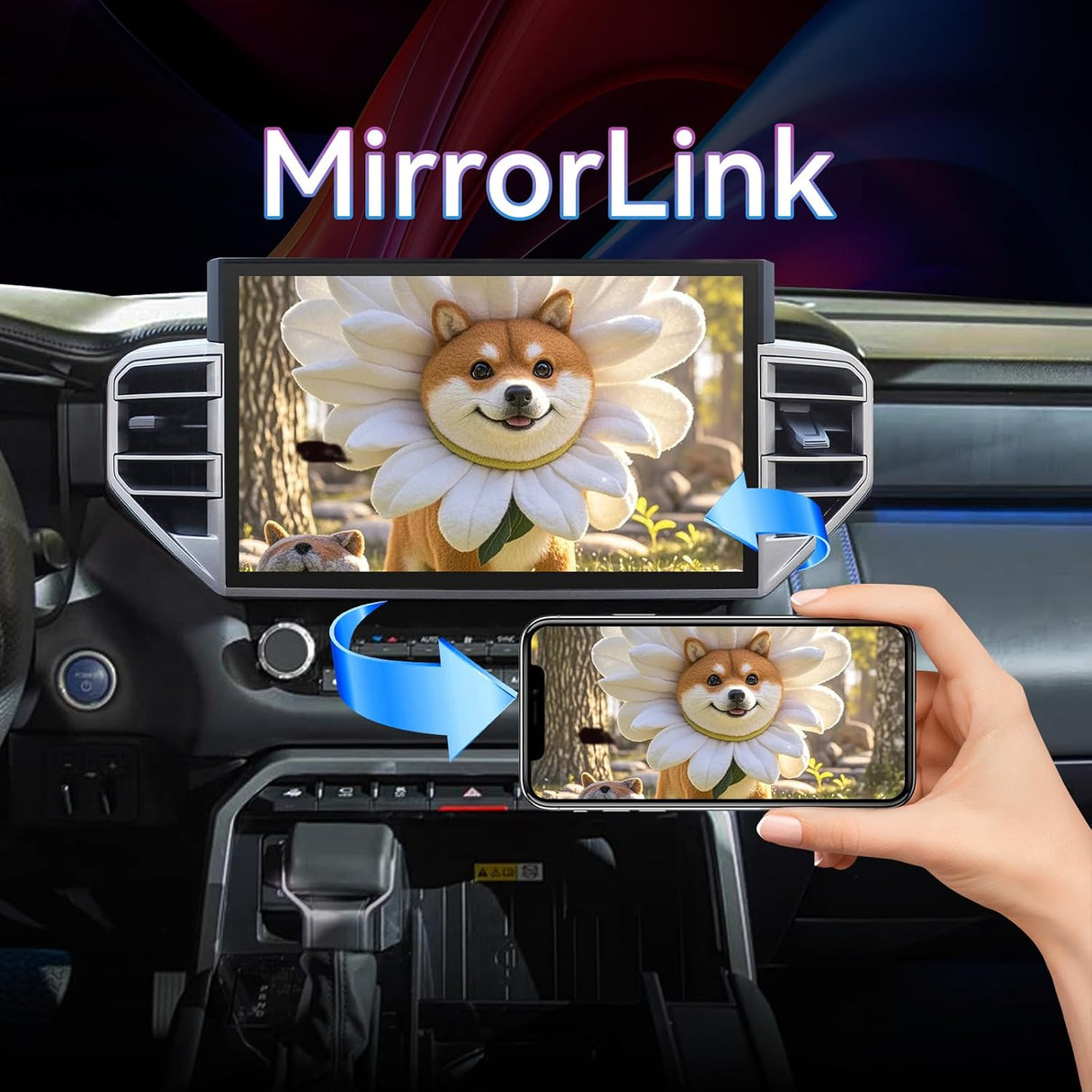 14.6''2K IPS Touch Screen Car Stereo Radio Compatible with Toyota Tundra 2022-2024.4+64GB,Wireless Carplay&Android Auto/AM/FM/4G, GPS Navigation Multimedia Player Head Unit