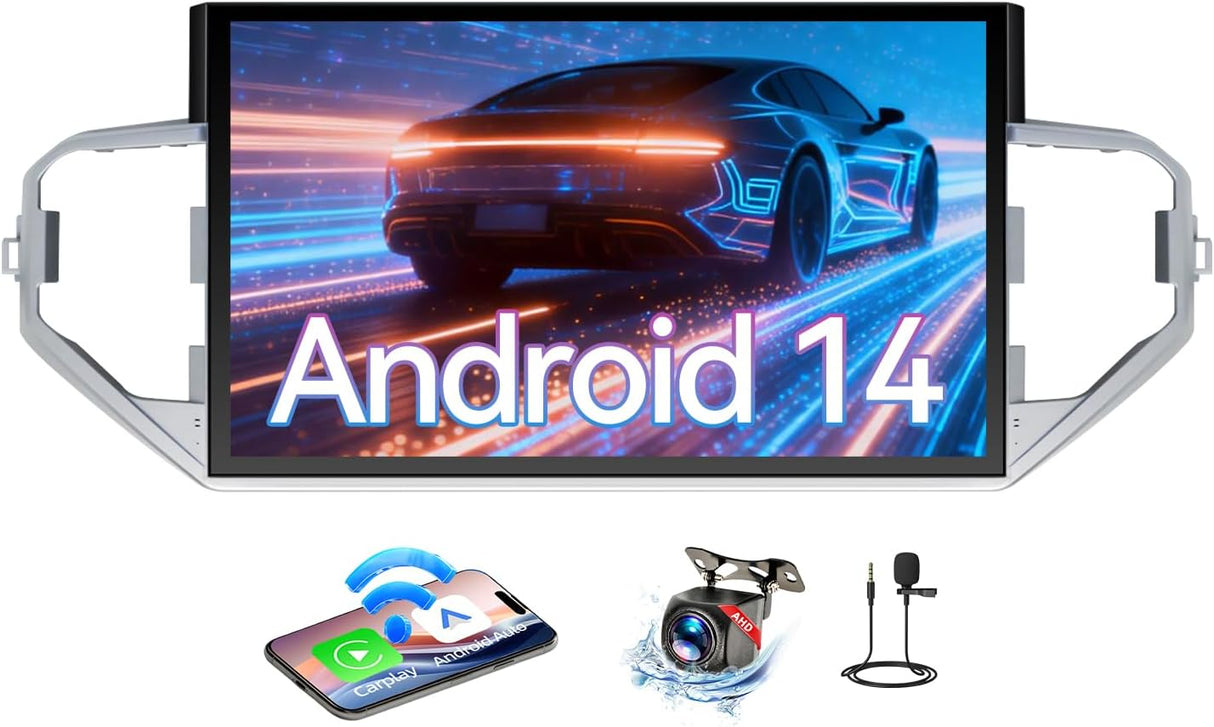 14.6''2K IPS Touch Screen Car Stereo Radio Compatible with Toyota Tundra 2022-2024.4+64GB,Wireless Carplay&Android Auto/AM/FM/4G, GPS Navigation Multimedia Player Head Unit