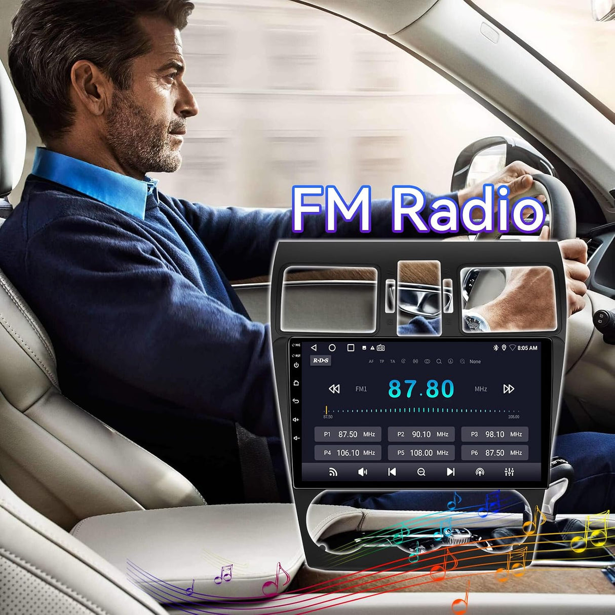 Car Radio Compatible with Subaru Forester WRX Impreza 2013 2014 2015 | Wireless Carplay/Android Auto, 2+64G 9 Inch Car Head Unit with GPS Navigation, Mirrorlink, Backup Camera