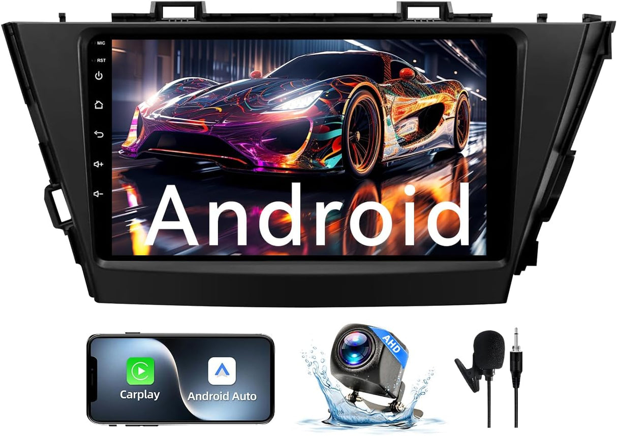 Android 13 Car Radio for Toyota Prius V Alpha 2012-2017 | Carplay Android Auto, 9 Inch Touchscreen Head Unit Bluetooth GPS SWC RCA Back Camera (For Prius Plus V Alpha 2012-2017)