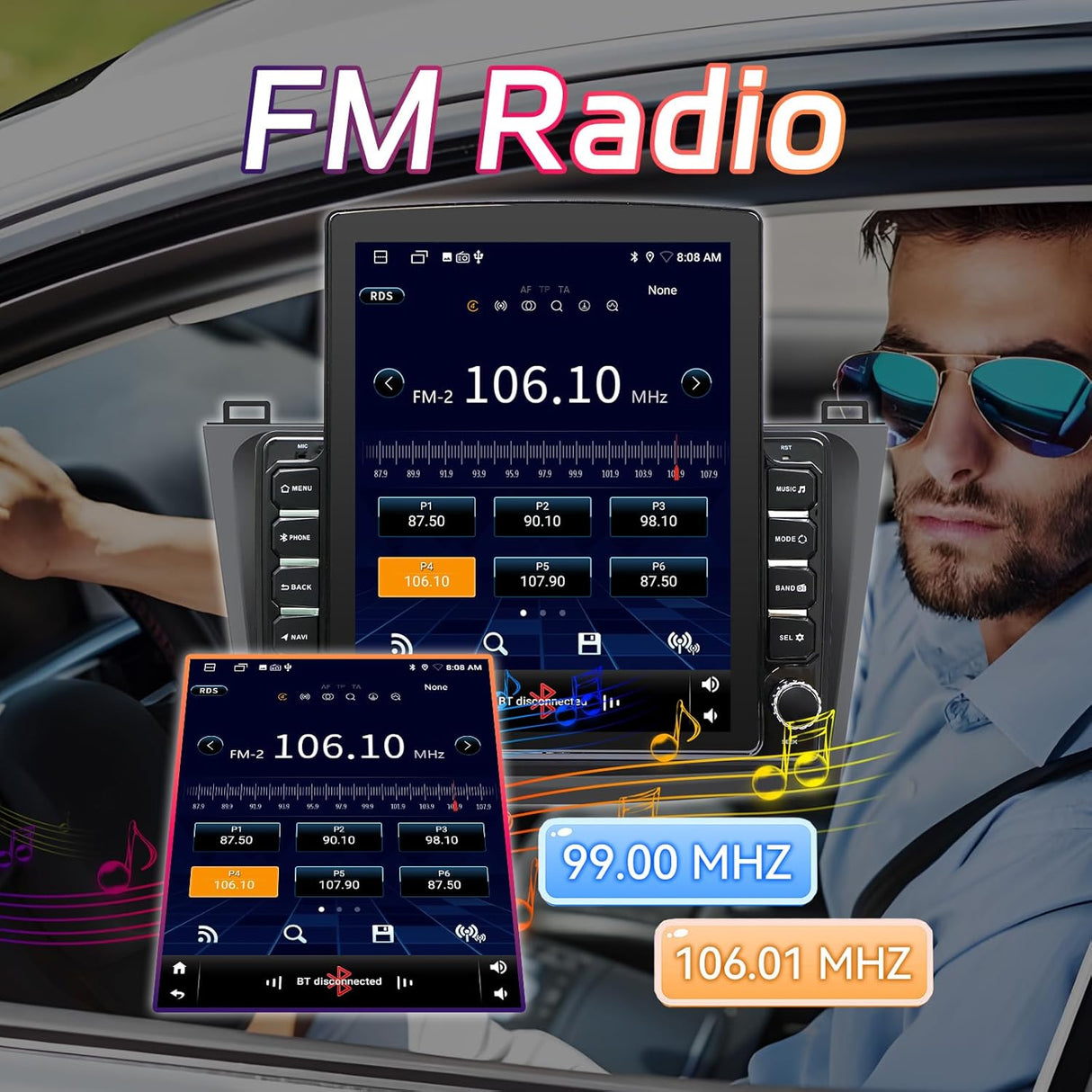 Android 13 Car Stereo for Mazda 3 2010-2013, 9.7 Inch Touch Screen with Wireless CarPlay & Android Auto, 2+64G, GPS, WiFi, BT, FM/RDS, 1080P Backup Camera, Mirror Link (with canbus)