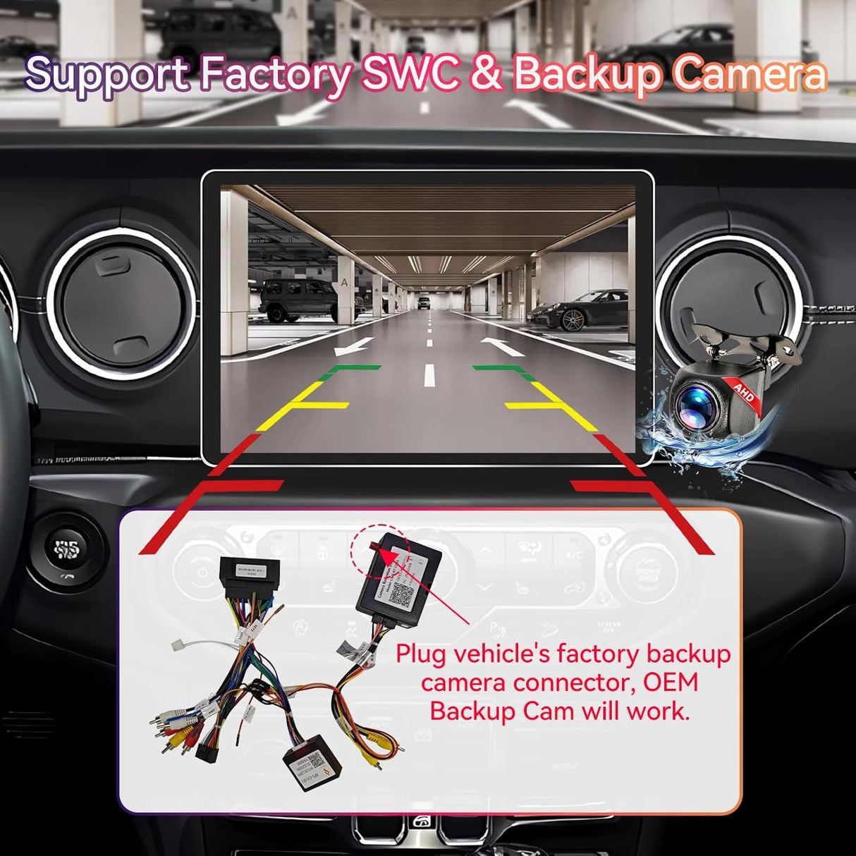 11.5 inch the Largest Touchscreen Car Stereo for Jeep Wrangler JL Gladiator 2018-2023 Support Wireless CarPlay&Android Auto,Factory Backup Camera
