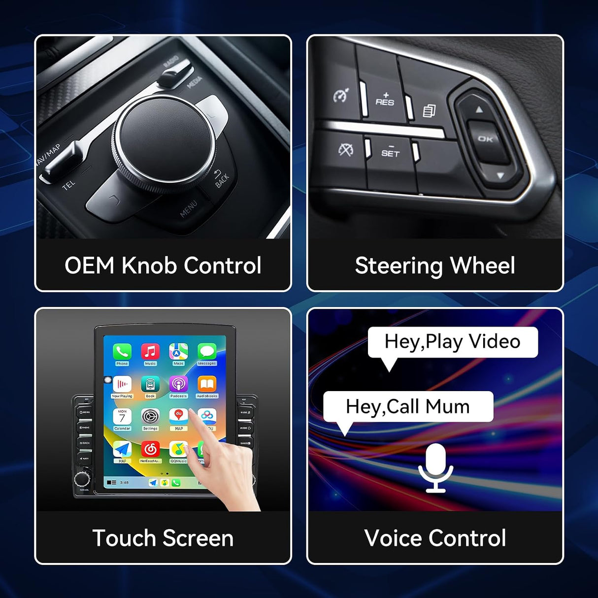 9.7 Inch Android 14 Car Radio Stereo Compatible with Dodge Ram 1500/2500/3500 2006 2007 2008 Upgrade with Wireless Carplay&Android Auto, GPS/SWC/Backup Camera