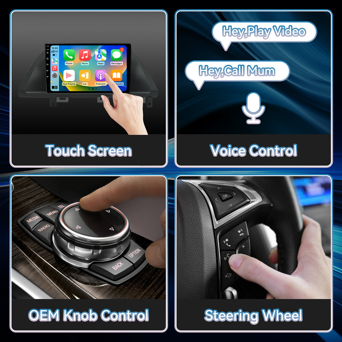 Honda Odyssey 2005 2006 2007 2008 2009 2010 Android 13.0 Car Stereo 2G+64G Wireless Carplay Android Auto, 10." Touchscreen Car Radio WiFi GPS Navi Bluetooth HiFi USB FM/RDS SWC Backup Camera