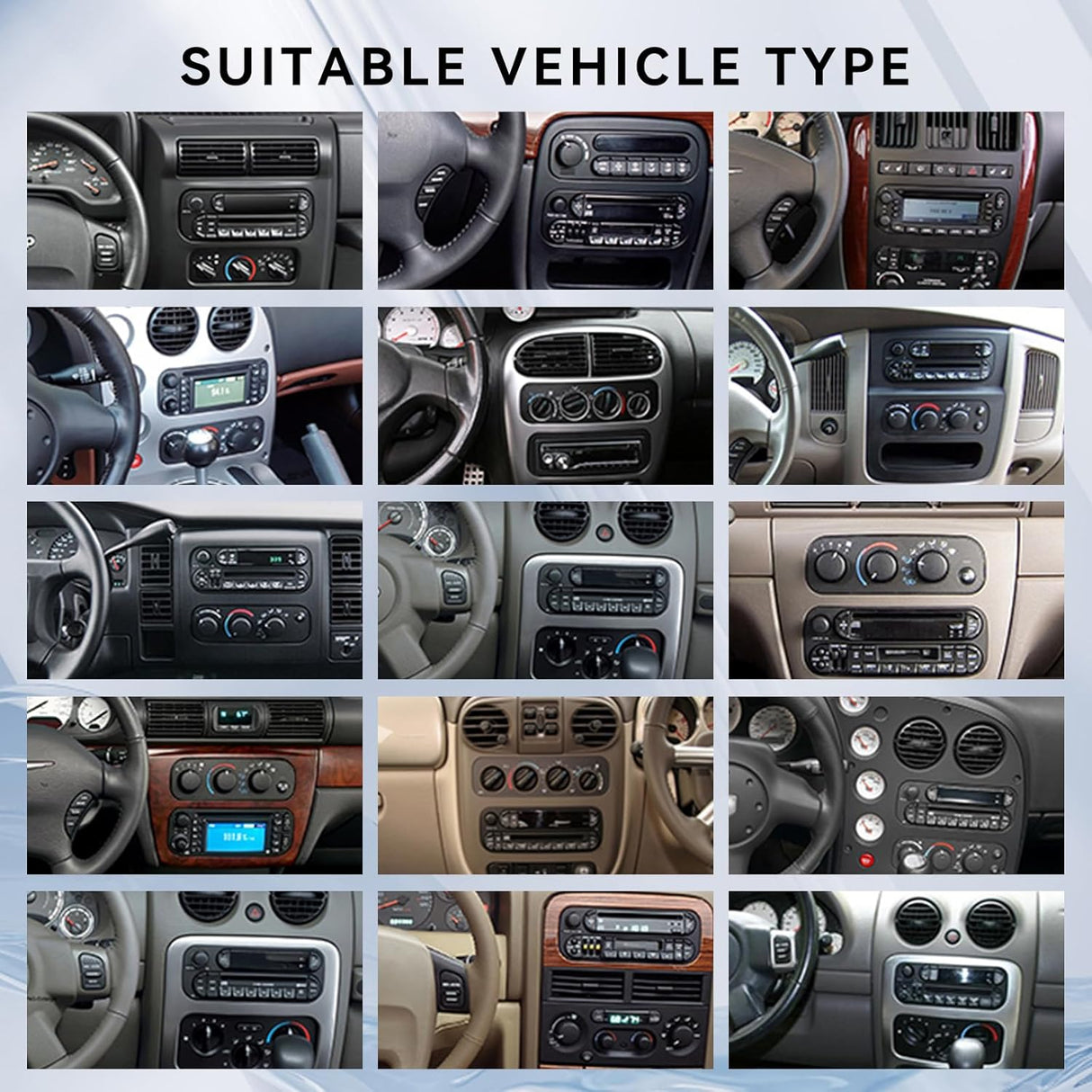 Android 13 Car Radio Stereo for Dodge RAM 2002-2006/Jeep Wrangler 2003-2006/Caravan 2004-2007 with Wireless CarPlay/Android Auto