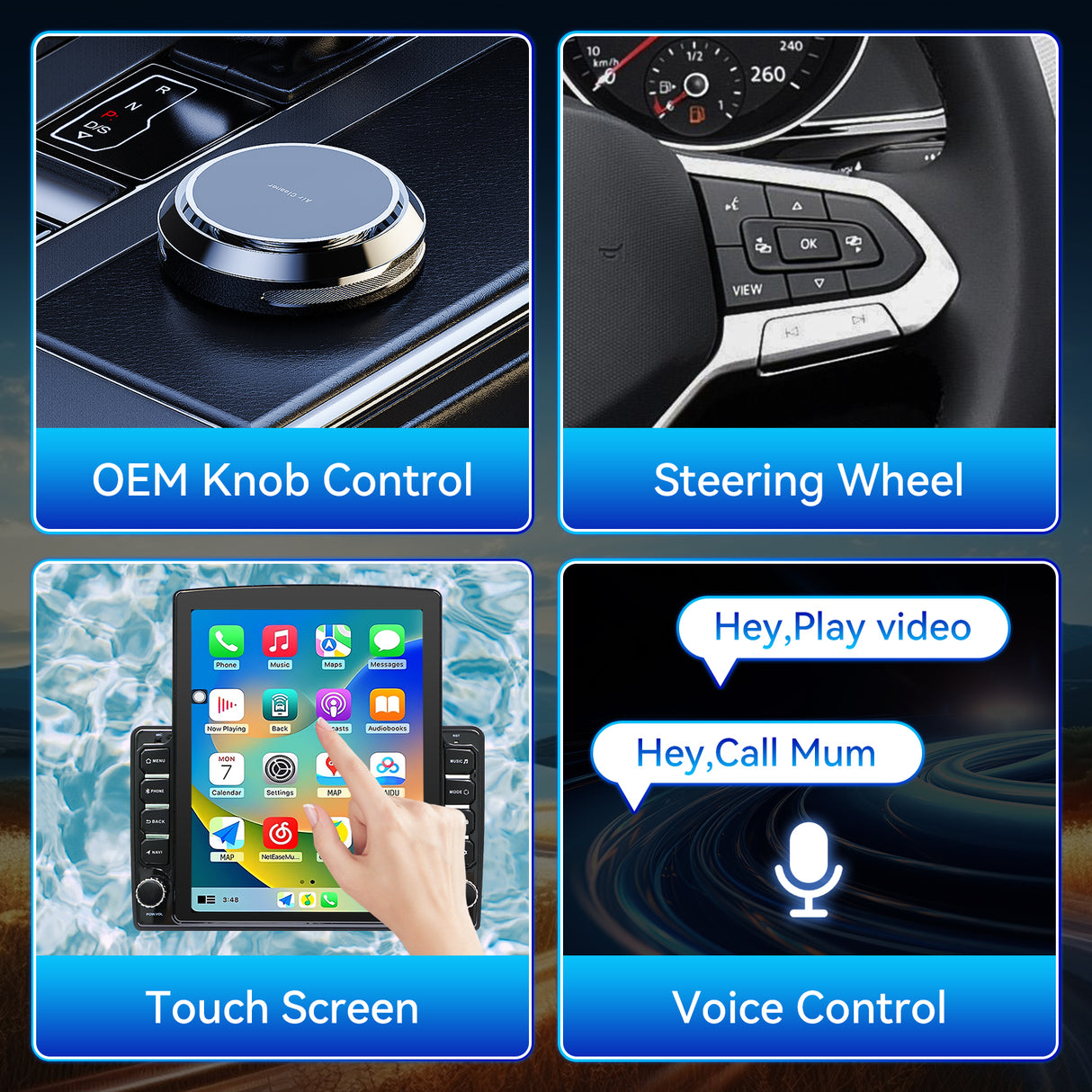 Car Stereo Radio Compatible with Toyota Tundra 2014-2021 with Wireless CarPlay Android Auto, Android 14 Head Unit, 9era.7 Inch Touchscreen Support Bluetooth, FM/GPS/WiFi/Mirror Link/Backup Cam