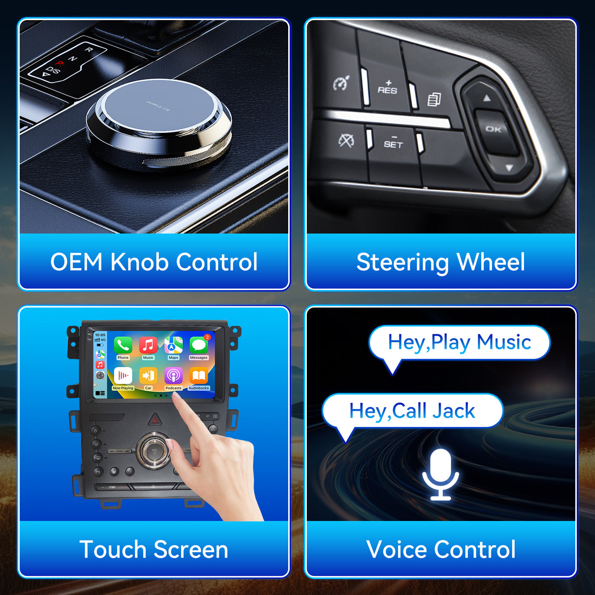 Android 14 car stereo compatible with the 2010, 2011, 2012, 2013 and 2014 Ford Edge, wireless, Android Auto, 9-inch touchscreen, Bluetooth radio, GPS navigation, FM radio