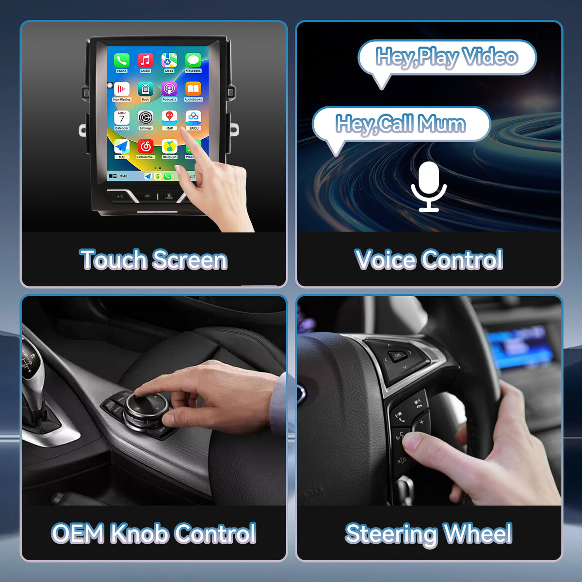 Car Stereo Radio Head Unit Compatible with Toyota Reiz 2010-2013 Carplay&Android Auto T-Style Touch Screen with GPS | DSP | Bluetooth | Optical | FM | 4G | WiFi 8+128G 12.1