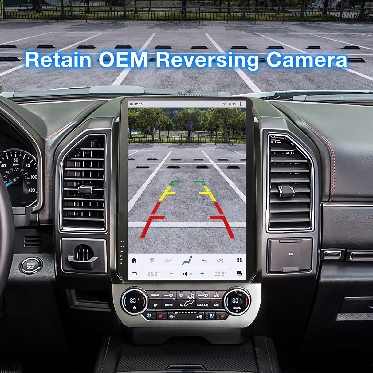 14.4 inch Android 13 Car Stereo for Ford Expedition 2018-2023 Supports CarPlay/Android Auto Retain OEM Sync3 & AC