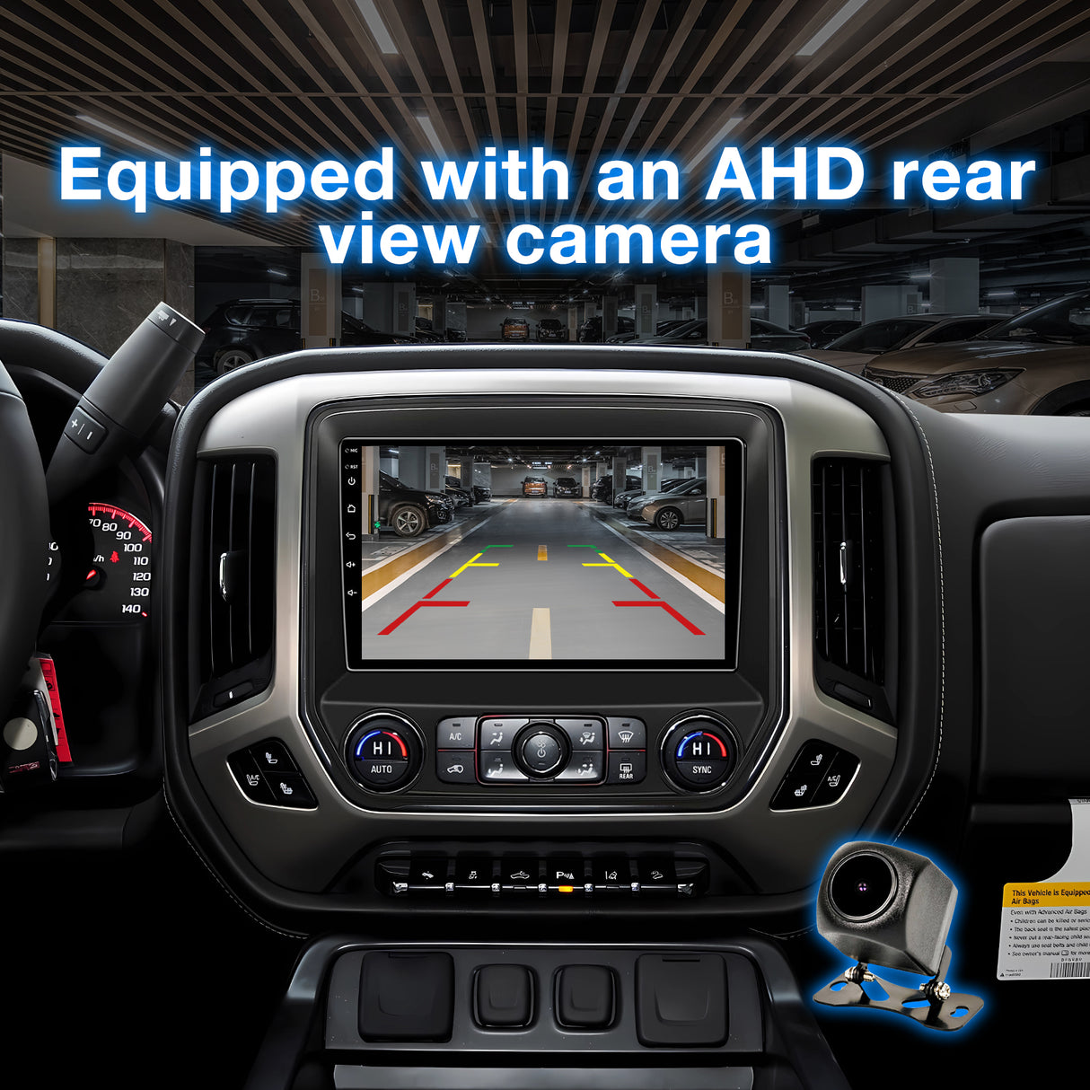 Android 13 2+64G Car Radio Replacement Compatible with Chevy Silverado & GMC Sierra 2014-2018, 10.2" Touch Screen, Wireless CarPlay& Android Auto, WiFi, GPS, Bluetooth, FM, 1080P Backup Camera, SWC