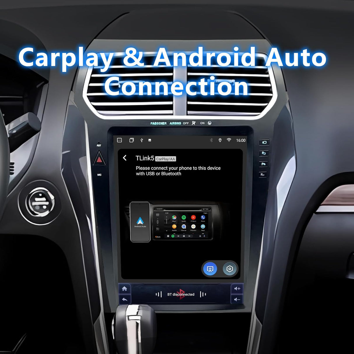 Android 13 Car Stereo for 2011-2019 Ford Explorer with Wireless CarPlay/Android Auto/ Backup Camera