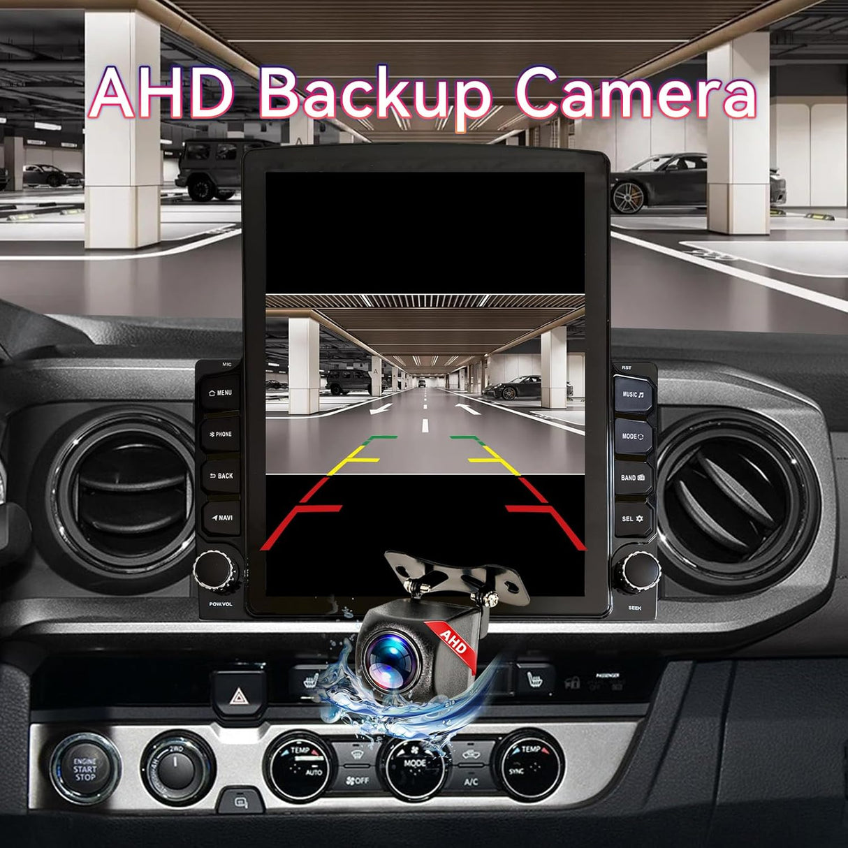 Android 13 Car Stereo for 3rd Gen Toyota Tacoma 2018-2021 Support Wireless CarPlay&Android Auto, GPS, FM, WiFi, Bluetooth, Reverse Camera, SWC