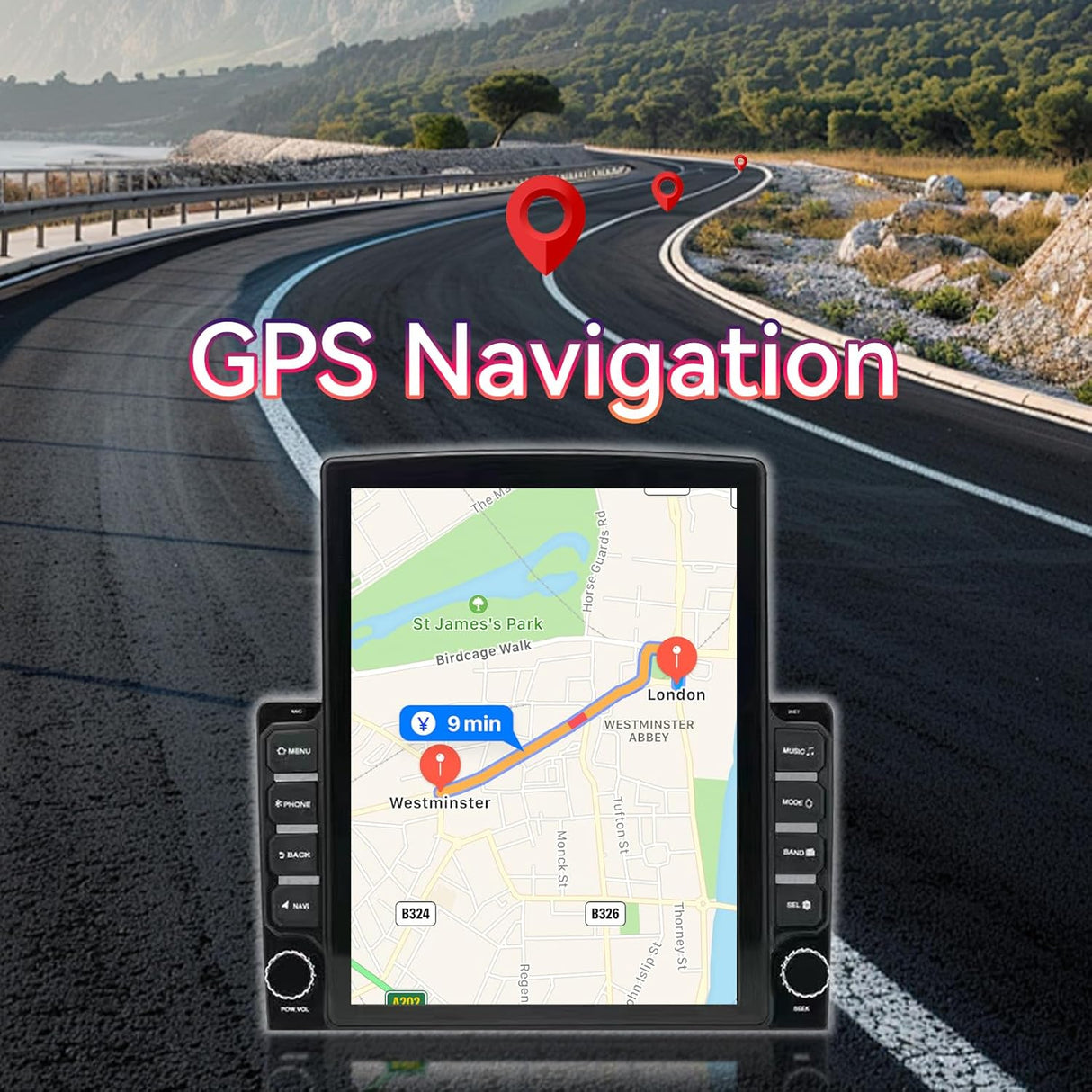 Android 13 Car Stereo for Chevy Silverado 2007-2013/GMC Sierra Yukon/Tahoe/Equinox Supports Wireless CarPlay & Android Auto