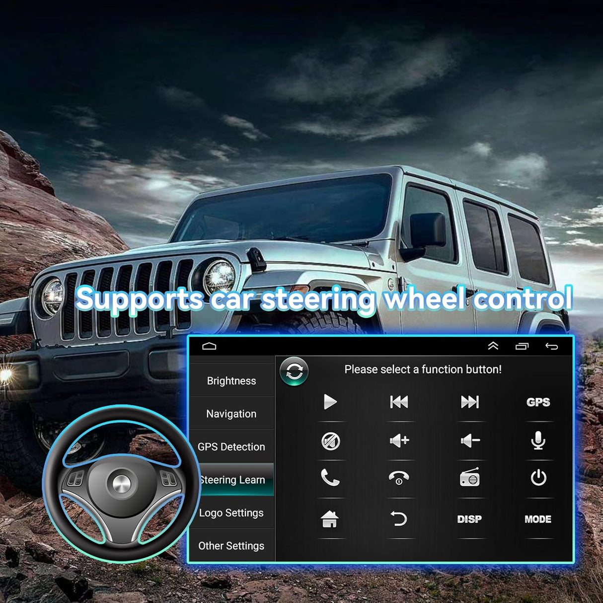 Android 13 Car Radio Stereo for Dodge RAM 2002-2006/Jeep Wrangler 2003-2006/Caravan 2004-2007 with Wireless CarPlay/Android Auto