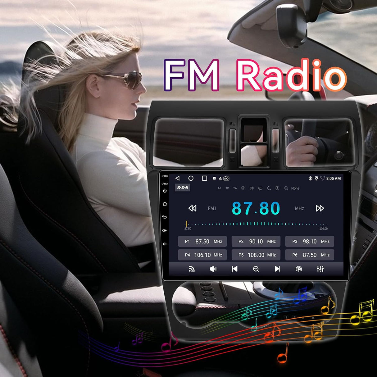 Android 13 Car Stereo for Subaru Forester/Impreza/WRX/Crosstrek 2013-2015 Supports Wireless CarPlay&Android Auto, GPS, BT 5.0, SWC, DSP, AHD Backup Camera