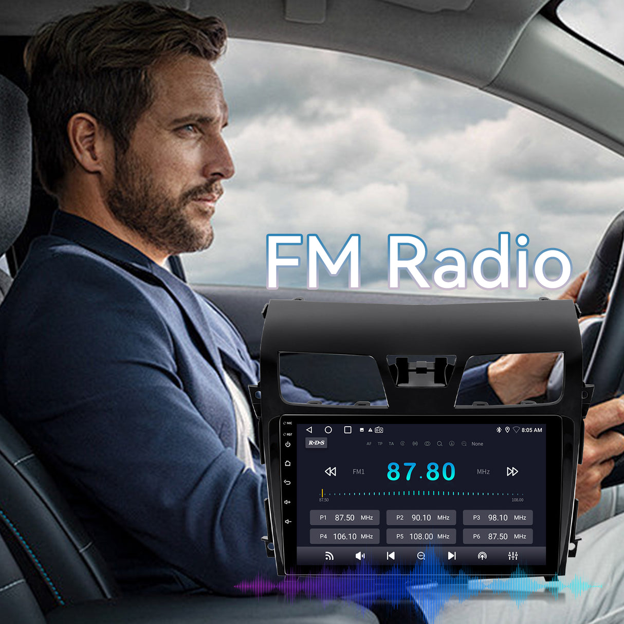 10.1 inches Android 13 Car Stereo for Nissan Altima 2013-2015 IPS Touchscreen Screen Car Radio with Carplay & Android Auto Support Backup Camera GPS FM
