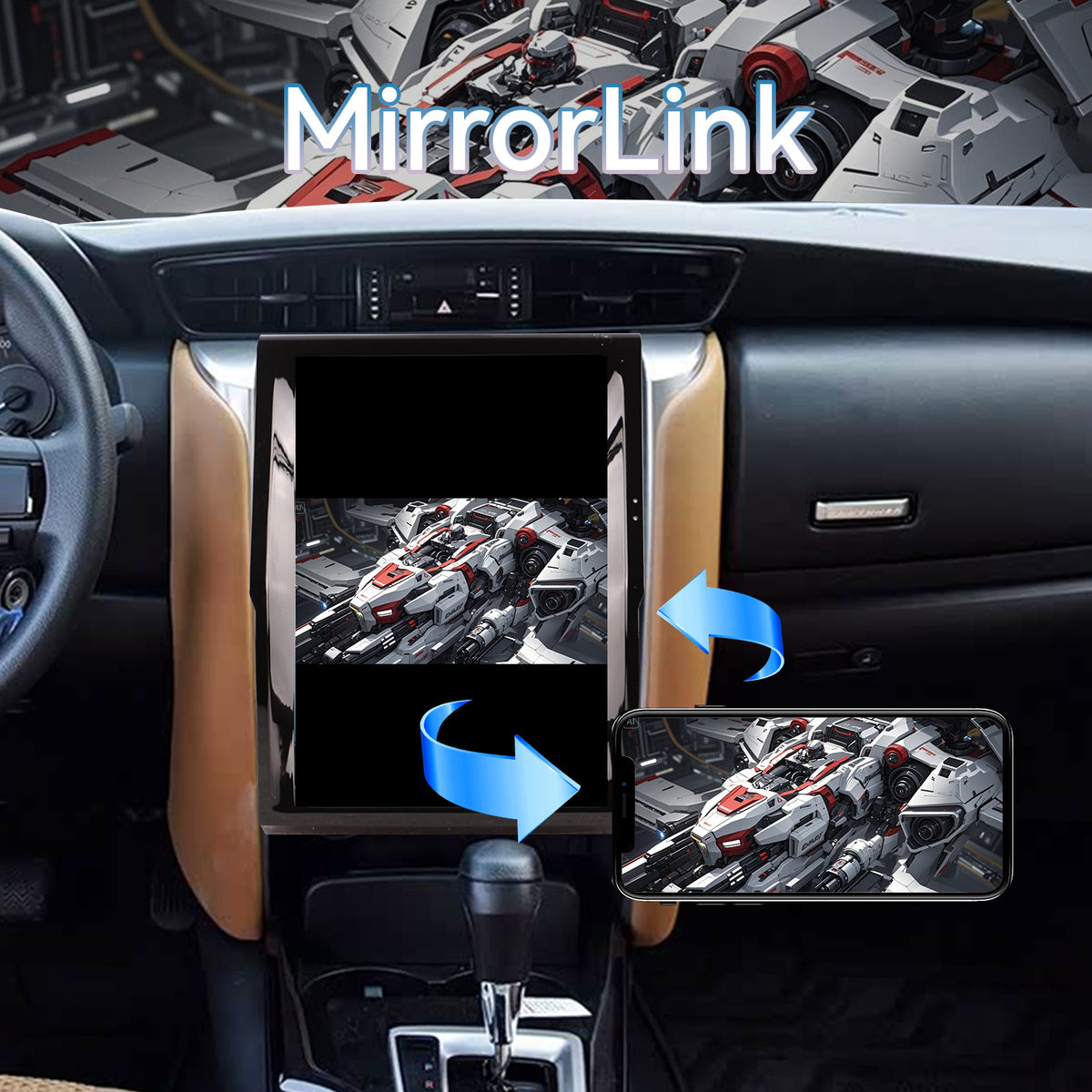 Car Stereo for Toyota Fortuner 2018-2020, Wireless CarPlay Android Auto Radio Replacement, 8GB+128GB, GPS Navigation