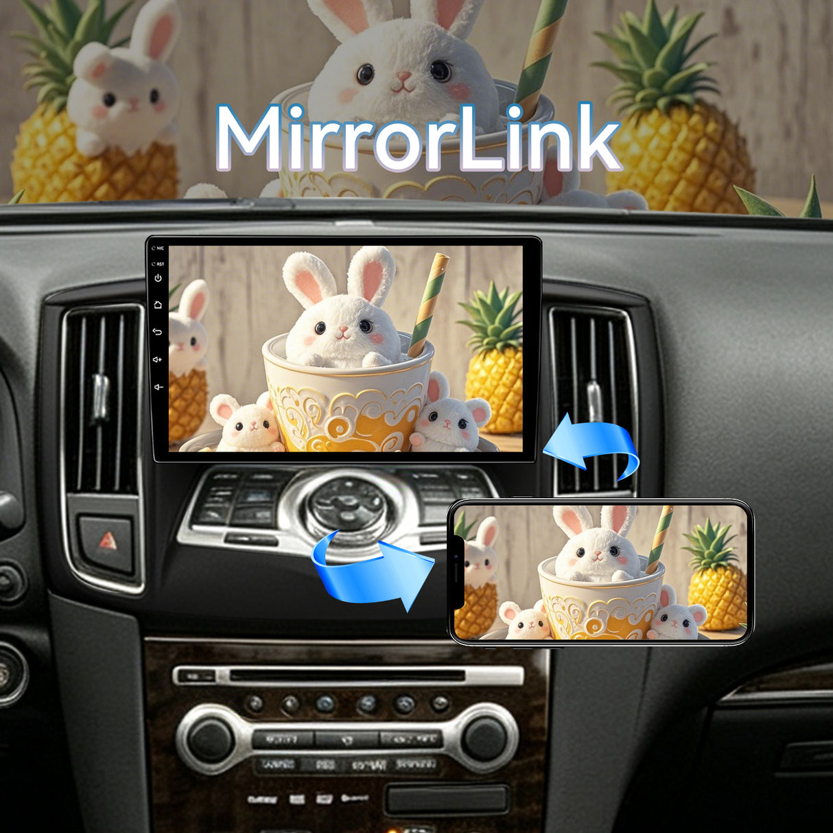 Car Radio for Nissan Maxima 2009-2014 Stereo Head Unit Upgrade Biorunn 9 Inch GPS Navigation Wireless Car-Play Android Auto Blue-tooth RDS FM 2GB RAM 64GB ROM SWC Backup Camera