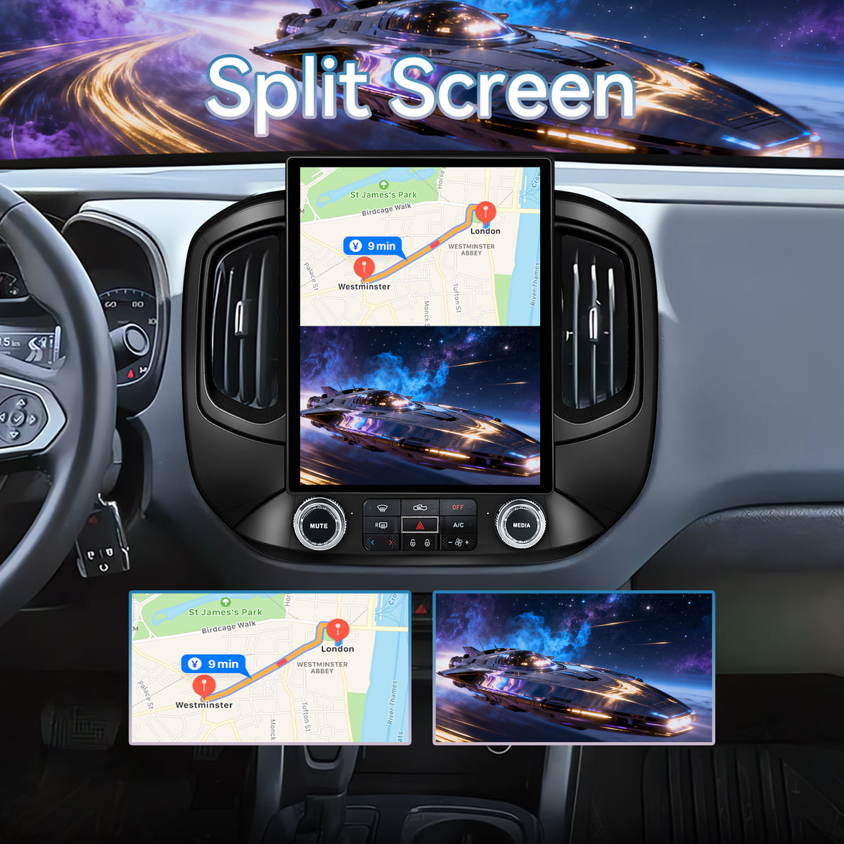 Car Stereo Radio for Chevrolet Colorado 2015-2018, T-Style 12.1" Touchscreen with Wireless CarPlay & Android Auto, 8-Core Processor, 4GB RAM + 64GB ROM, Mirror Link, WiFi, Bluetooth, FM, DSP, SWC, Backup Camera