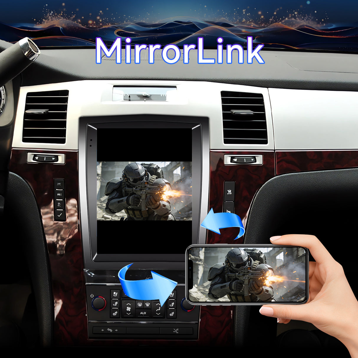 Car Stereo Compatible with Cadillac Escalade/Sailway SLS 2007-2014
