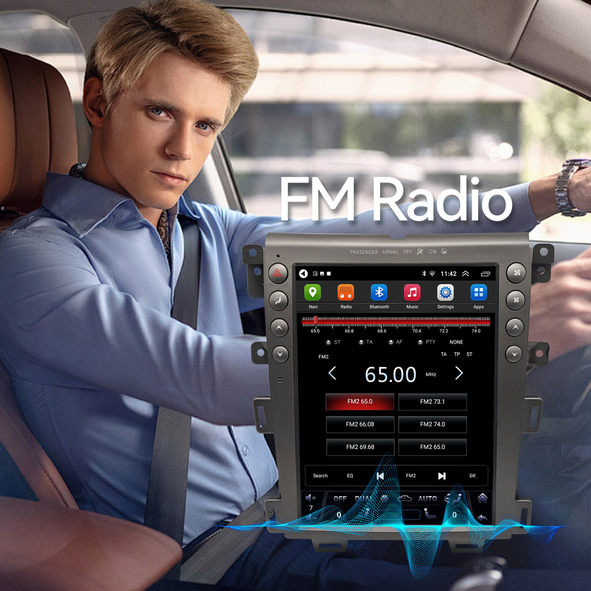 QLED 8-Core Radio for Ford Edge 2009 2010 2011 2012 2013 Upgrade,Touch Screen Stereo,Support Carplay and Android Auto,Free Back Camera