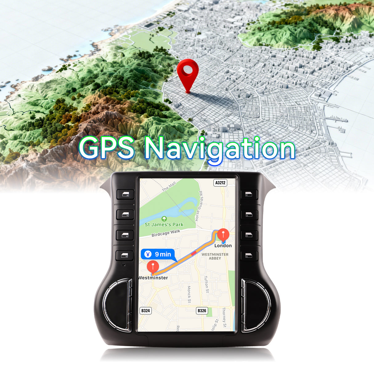 Jeep Wrangler 2011-2014 Wireless Carplay & Android Auto Tesla-style Screen 12.1 Inch