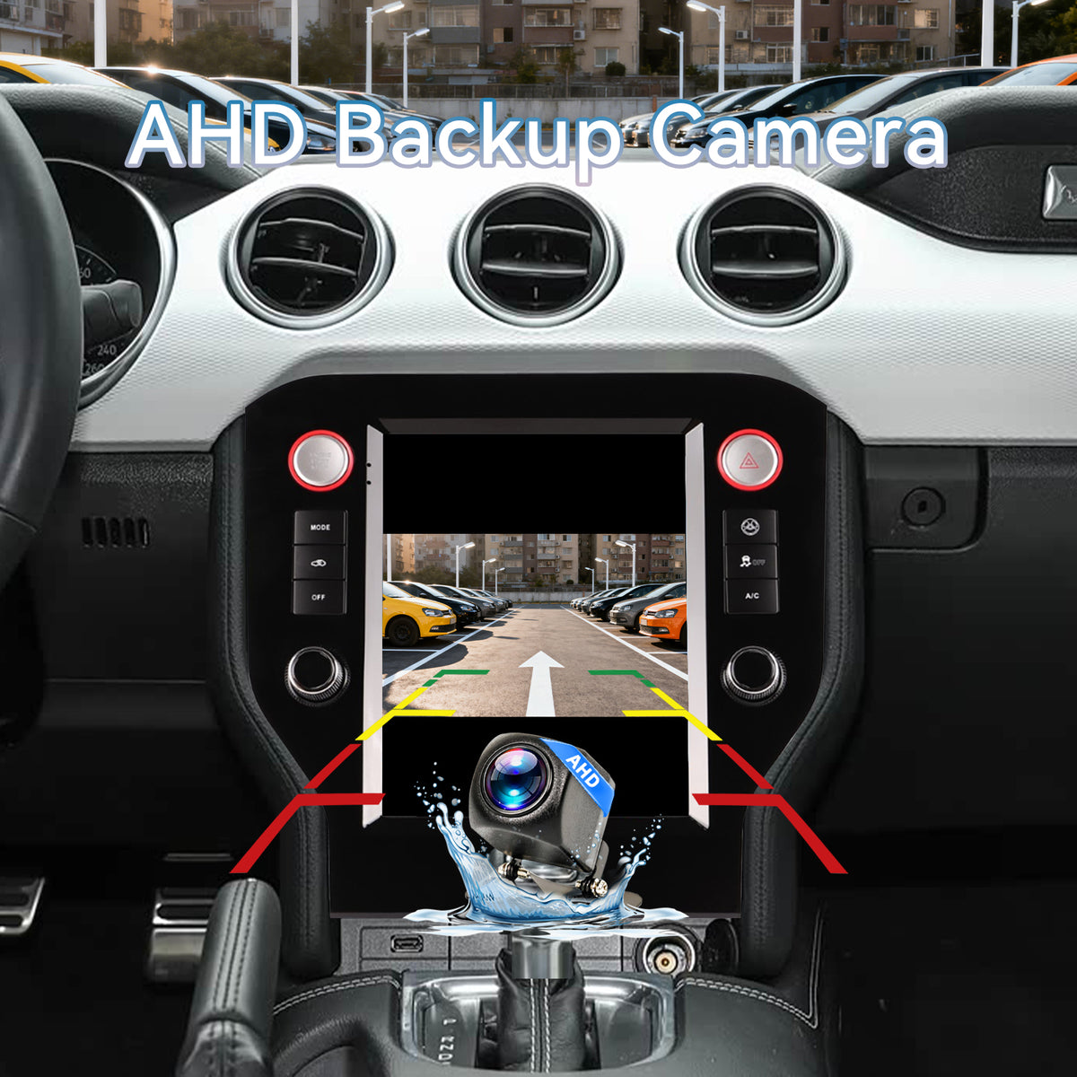Car Radio for Ford Mustang 2015-2021 Stereo Replacement 9.7 Inch Carplay Touch ScreenAndroid Auto Head Unit Upgrade DSP Multimedia Player GPS Navigation System Bluetooth