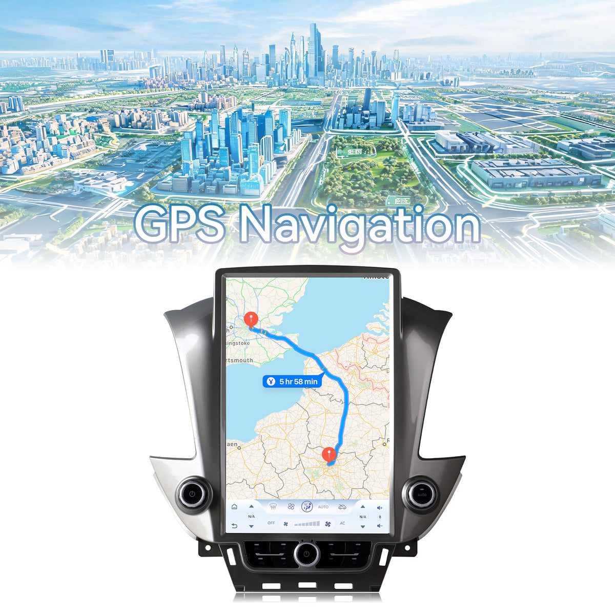 Qualcomm Android 13 Car Radio Stereo Compatible with Chevrolet Suburban Tahoe GMC Yukon 2014-2020 (OEM 8 Inches) 14.5" 2K IPS Touch Screen 8 Core 8G+128G Wireless CarPlay & Android Auto GPS 4G/WiFi