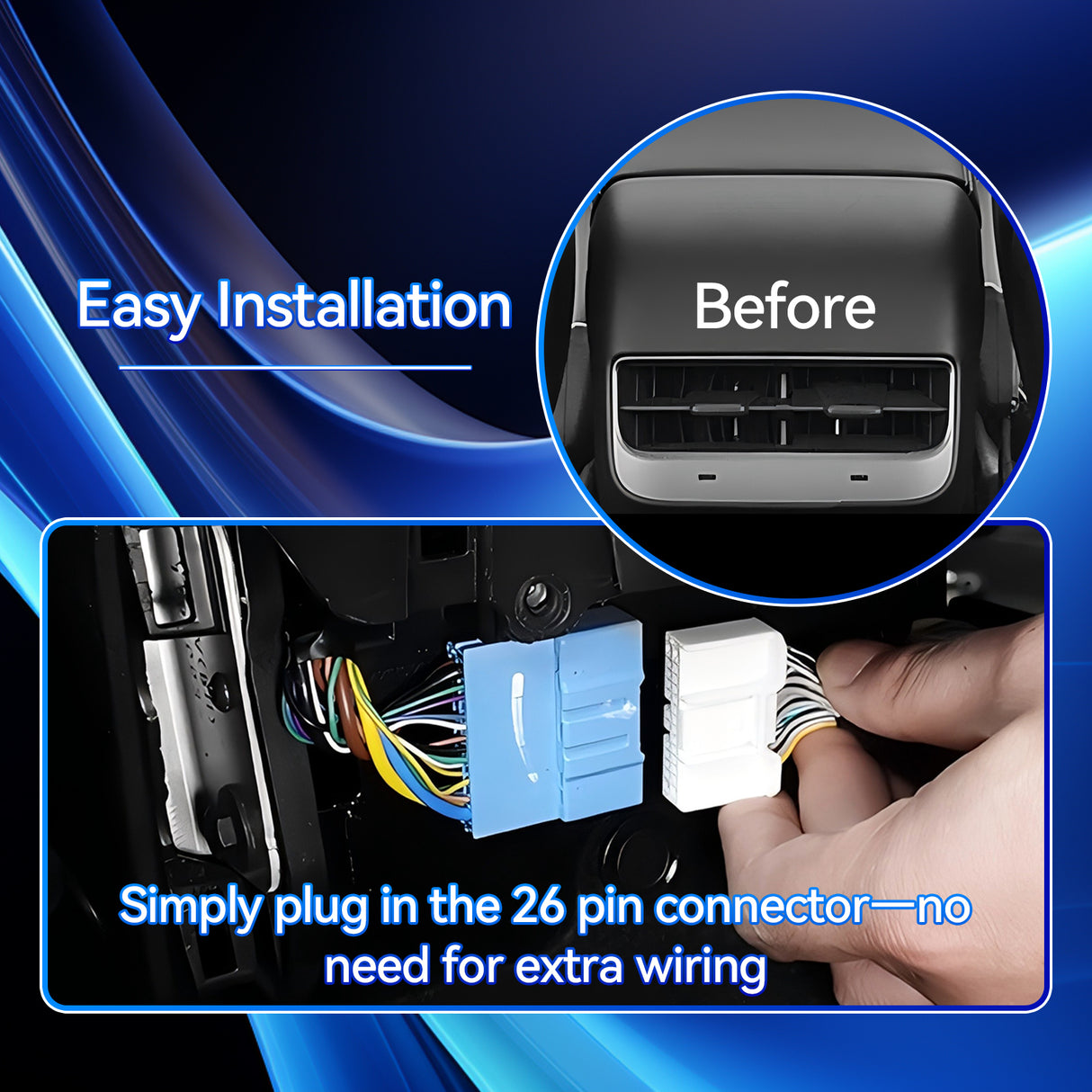 8.66 Inch Tesla Rear Display Screen for Model 3(2017-2023)&Model Y (2019-2024) Supports Youtube/Netflix/CarPlay