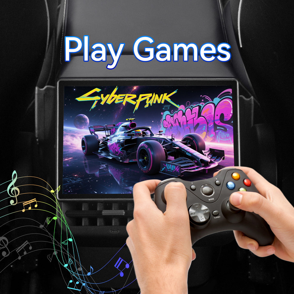 8.66 Inch Tesla Rear Display Screen for Model 3(2017-2023)&Model Y (2019-2024) Supports Youtube/Netflix/CarPlay