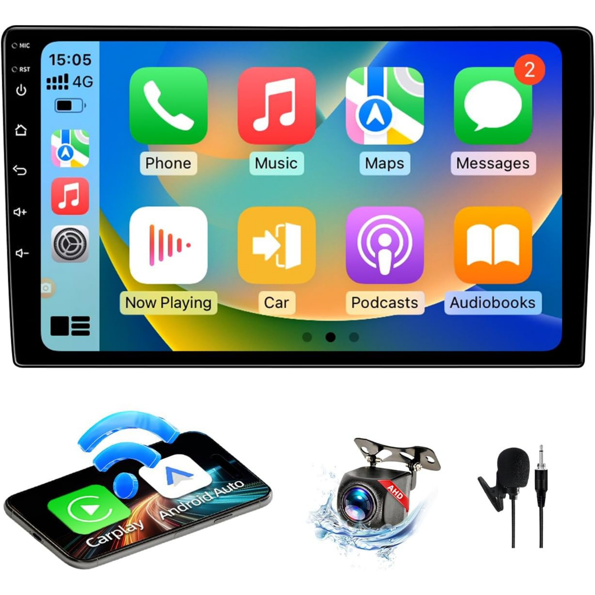 10 inch Android 13 Car Radio for Ford F150 2004-2008/Ford Expedition 2007-2014/Edge 2007-2010 Supports Wireless CarPlay/Android Auto, GPS, 5G WiFi, SWC, AHD Backup Camera