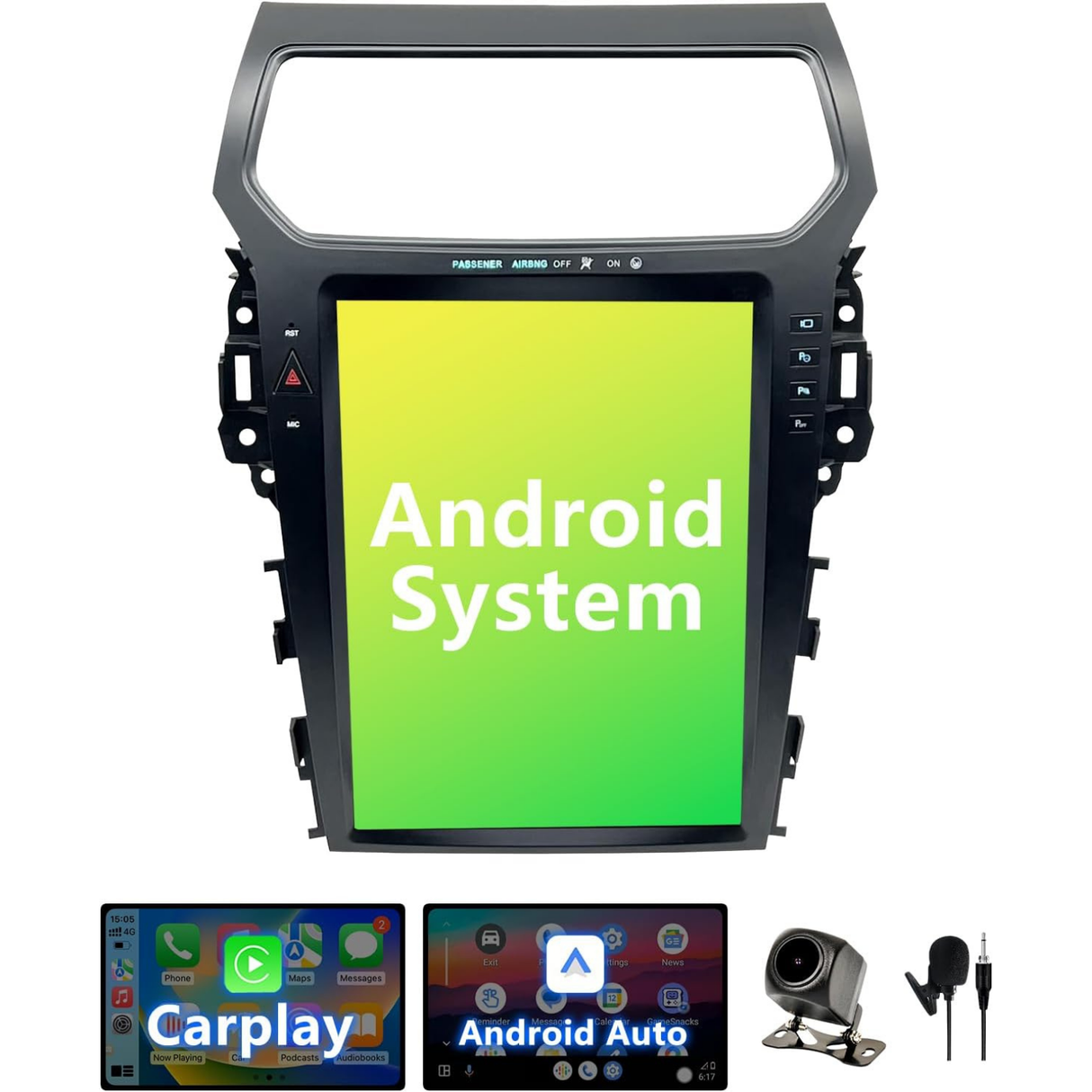Android 13 Car Stereo for 2011-2019 Ford Explorer with Wireless CarPlay/Android Auto/ Backup Camera